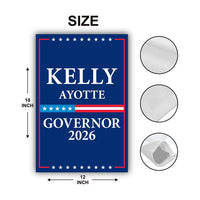 Kelly Ayotte For New Hampshire Governor 2026 Garden Flag, Double Sided, 2026 Governor Flag, Elections Flag, Race Red White & Blue Flag