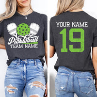 Custom Pickleball Shirt, Pickleball Matching Team Shirt, Pickleball Player Tee, Pickle Ball Shirt, Custom Name Number Shirt, Front Back