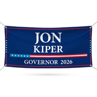 Jon Kiper For New Hampshire U.S. Governor Banner Sign, 13 oz Waterproof US Governor Election 2026 Vinyl Banner With Metal Grommets