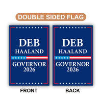 Deb Haaland For New Mexico Governor 2026 Garden Flag, Double Sided, 2026 Governor Flag, Elections Flag, Race Red White & Blue Flag