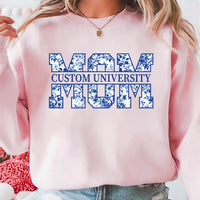 Custom Floral University Mom Shirt, Class of 2026 Mom Shirt, Personalized College Mom Tee, NOT Embroidered Mom Shirt, Grad Gifts