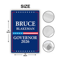 Bruce Blakeman For New York Governor 2026 Garden Flag, Double Sided, 2026 Governor Flag, Elections Flag, Race Red White & Blue Flag