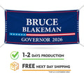 Bruce Blakeman For New York U.S. Governor Banner Sign, 13 oz Waterproof US Governor Election 2026 Vinyl Banner With Metal Grommets