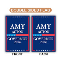 Amy Acton For Ohio Governor 2026 Garden Flag, Double Sided, 2026 Governor Flag, Democratic party, Elections Flag, Race Red White & Blue Flag