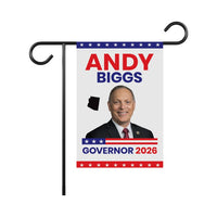 Andy Biggs For Arizona Governor 2026 Garden Flag, Double Sided, 2026 Governor Flag, Elections Flag, Race Red White & Blue Flag