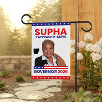 Supha Xayprasith-Mays For Arkansas Governor 2026 Garden Flag, Double Sided, 2026 Governor Flag, Elections Flag, Race Red White Blue Flag
