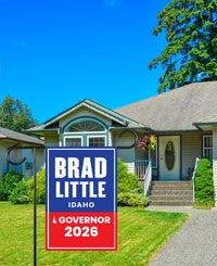 Brad Little For Idaho Governor 2026 Garden Flag, Double Sided, 2026 Governor Flag, Republican, Elections Flag, Race Red White & Blue Flag