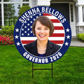 Shenna Bellows For Maine Governor 2026 Yard Sign, Corrugated Plastic Governor Elections Race Red White & Blue Yard Sign with Metal H-Stake