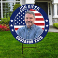Jon Kiper For New Hampshire Governor 2026 Yard Sign, Corrugated Plastic Governor Elections Race Red White Blue Yard Sign with Metal H-Stake