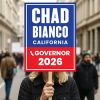 Chad Bianco For California Governor 2026 Election Sign, Political Campaign Sign, Republican party, Governor Election 2026 Race Poster Sign