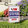 Tom Steyer For California Governor 2026 Garden Flag, Double Sided, 2026 Governor Flag, Democratic, Elections Flag, Race Red White Blue Flag
