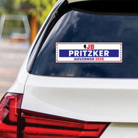 JB Pritzker For Illinois Governor 2026 Vinyl Sticker, Vote JB Pritzker, Illinois Governor Elections 2026 Bumper Sticker 10" x 3"