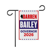 Darren Bailey For Illinois Governor 2026 Garden Flag, Double Sided, 2026 Governor Flag, Republic, Elections Flag, Race Red White & Blue Flag