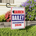 Darren Bailey For Illinois Governor 2026 Garden Flag, Double Sided, 2026 Governor Flag, Republic, Elections Flag, Race Red White & Blue Flag
