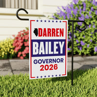 Darren Bailey For Illinois Governor 2026 Garden Flag, Double Sided, 2026 Governor Flag, Republic, Elections Flag, Race Red White & Blue Flag