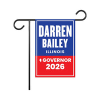 Darren Bailey For Illinois Governor 2026 Garden Flag, Double Sided, 2026 Governor Flag, Republic, Elections Flag, Race Red White & Blue Flag