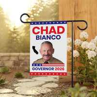 Chad Bianco For California Governor 2026 Garden Flag, Double Sided, 2026 Governor Flag, Republic, Elections Flag, Race Red White & Blue Flag