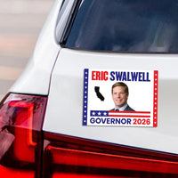 Eric Swalwell For California Governor 2026 Car Magnet - Vote Eric Swalwell Vehicle Magnet, Governor Elections 2026 Magnet - 6" x 4.5"