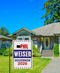 Phil Weiser For Colorado Governor 2026 Garden Flag, Double Sided, 2026 Governor Flag, Democrates, Elections Flag, Race Red White & Blue Flag