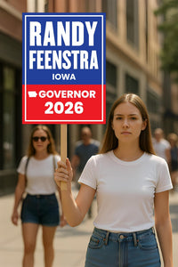 Randy Feenstra For Iowa Governor 2026 Election Sign, Political Campaign Sign, Republican party, Governor Election 2026 Race Poster Sign