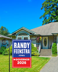 Randy Feenstra For Iowa Governor 2026 Garden Flag, Double Sided, 2026 Governor Flag, Republic, Elections Flag, Race Red White & Blue Flag