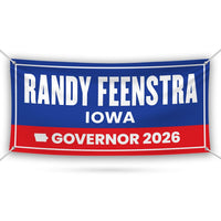 Randy Feenstra For Iowa U.S. Governor Banner Sign, 13 oz Waterproof US Governor Election 2026 Vinyl Banner With Metal Grommets