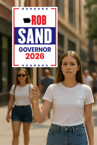 Rob Sand For Iowa Governor 2026 Election Sign, Political Campaign Sign, Democratic party, Governor Election 2026 Race Poster Sign