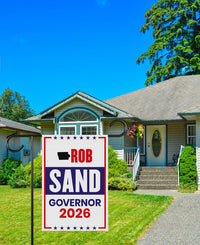 Rob Sand For Iowa Governor 2026 Garden Flag, Double Sided, 2026 Governor Flag, Democratic party, Elections Flag, Race Red White & Blue Flag