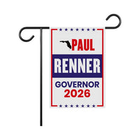 Paul Renner For Florida Governor 2026 Garden Flag, Double Sided, 2026 Governor Flag, Republican, Elections Flag, Race Red White & Blue Flag