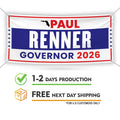 Paul Renner For Florida U.S. Governor Banner Sign, 13 oz Waterproof US Governor Election 2026 Vinyl Banner With Metal Grommets