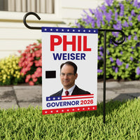 Phil Weiser For Colorado Governor 2026 Garden Flag, Double Sided, 2026 Governor Flag, Democrates, Elections Flag, Race Red White & Blue Flag