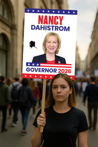 Nancy Dahlstrom For Alaska Governor 2026 Election Sign, Political Campaign Sign, Republican party, Governor Election 2026 Race Poster Sign