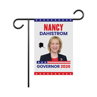 Nancy Dahlstrom For Alaska Governor 2026 Garden Flag, Double Sided, 2026 Governor Flag, Elections Flag, Race Red White & Blue Flag