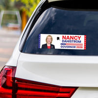 Nancy Dahlstrom For Alaska Governor 2026 Vinyl Sticker, Vote Nancy Dahlstrom, Alaska Governor Elections 2026 Bumper Sticker, 10" x 3"