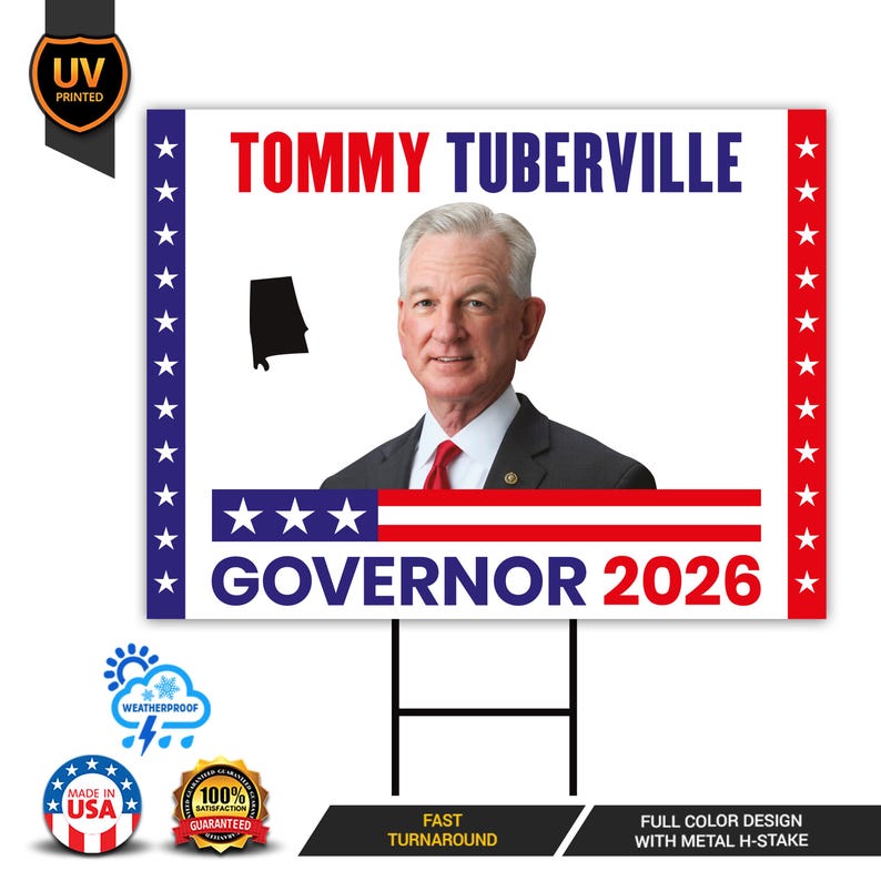 Tommy Tuberville For Alabama Governor 2026 Yard Sign, Corrugated ...