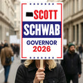 Scott Schwab For Kansas Governor 2026 Election Sign, Political Campaign Sign, Republican party, Governor Election 2026 Race Poster Sign