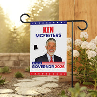 Ken McFeeters For Alabama Governor 2026 Garden Flag, Double Sided, 2026 Governor Flag, Elections Flag, Race Red White & Blue Flag