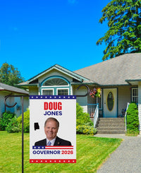 Doug Jones For Alabama Governor 2026 Garden Flag, Double Sided, 2026 Governor Flag, Democrate, Elections Flag, Race Red White & Blue Flag