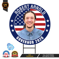 Robert Arnold For South Dakota Governor 2026 Yard Sign, Corrugated Governor Elections Race Red White & Blue Yard Sign with Metal H-Stake