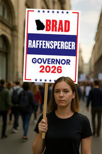 Brad Raffensperger For Georgia Governor 2026 Election Sign, Political Campaign Sign, Republican, Governor Election 2026 Race Poster Sign