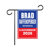 Brad Raffensperger For Georgia Governor 2026 Garden Flag, Double Sided, 2026 Governor Flag, Elections Flag, Race Red White & Blue Flag