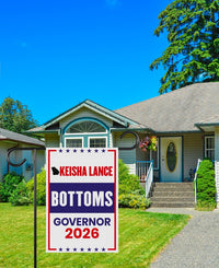 Keisha Lance Bottoms For Georgia Governor 2026 Garden Flag, Double Sided, 2026 Governor Flag, Elections Flag, Race Red White & Blue Flag