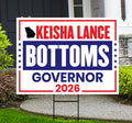 Keisha Lance Bottoms For Georgia Governor 2026 Yard Sign, Corrugated Governor Elections Race Red White & Blue Yard Sign with Metal H-Stake