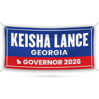 Keisha Lance Bottoms For Georgia U.S. Governor Banner Sign, 13 oz Waterproof US Governor Election 2026 Vinyl Banner With Metal Grommets