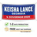 Keisha Lance Bottoms For Georgia U.S. Governor Banner Sign, 13 oz Waterproof US Governor Election 2026 Vinyl Banner With Metal Grommets
