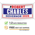 Robert B. Charles For Maine U.S. Governor Banner Sign, 13 oz Waterproof US Governor Election 2026 Vinyl Banner With Metal Grommets