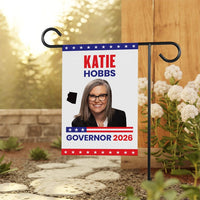 Katie Hobbs For Arizona Governor 2026 Garden Flag, Double Sided, 2026 Governor Flag, Democratic, Elections Flag, Race Red White & Blue Flag