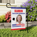 Karrin Taylor Robson For Arizona Governor 2026 Garden Flag, Double Sided, 2026 Governor Flag, Elections Flag, Race Red White & Blue Flag