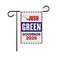 Josh Green For Hawaii Governor 2026 Garden Flag, Double Sided, 2026 Governor Flag, Democrate, Elections Flag, Race Red White & Blue Flag