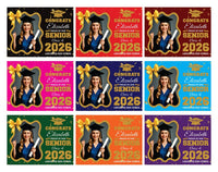 Personalized Graduation 2026 Yard Sign with Photo, Class of 2026 Senior Decor, High School, College Graduation Yard Sign with Metal H-Stake
